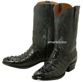 588 New BLACK JACK Black Alligator Tail Cowboy Boots Mens 14 D $1100 