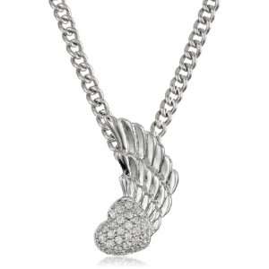  King Baby 18 Curb Link Chain with Winged Heart Pave Cubic 
