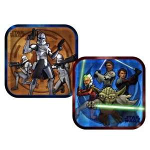  Star Wars The Clone Wars 9 Square Dinner Plates Asst. (8 