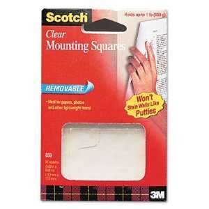  Scotch Clear Mounting Squares, Removable MMM859 Office 