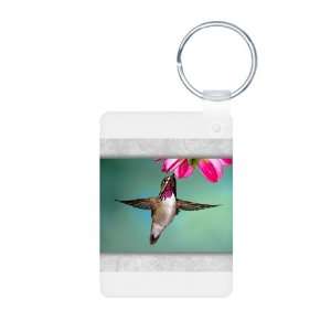    Aluminum Photo Keychain Male Calliope Hummingbird 