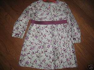   Janie and Jack LUSH BERRIES Green Floral Silk Dress 5T,5 girls  