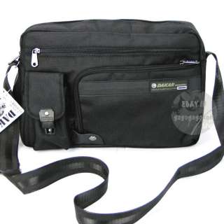 New mens Multi pocket Nylon black shoulder bag purse durable sundries 