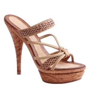 Stylish Wild Rose Platford Sandal 5 heel Natural  
