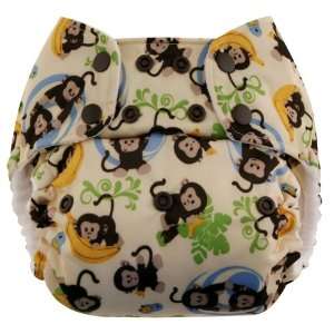    Swaddlebees One Size Simplex All In One Diapers, Monkeys Baby