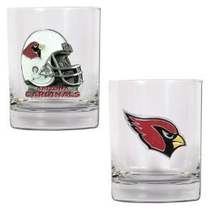  Arizona Cardinals 2pc Rocks Glass Set   Primary Logo 