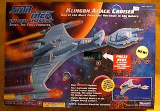 Star Trek KLINGON Attack Cruiser Playmates Ship MIB  