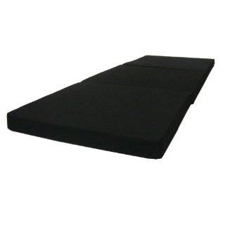Brand New Solid Black Shikibuton Tri fold Foam Beds 3 Thick X 27 