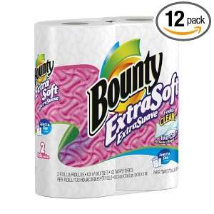  Bounty Extrasoft Big Roll White, 2 Count (Pack of 12 