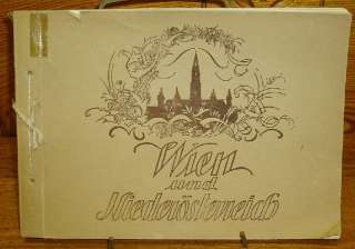 Old Souvenir Book Wien Niederosterreich Picture Album  