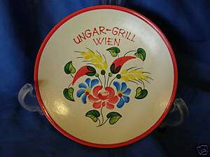 UNGAR GRILLE WIEN decorative pottery plate handpainted  