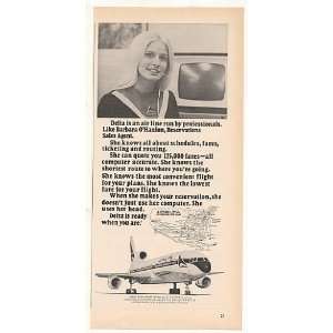  1974 Delta Airlines Reservations Agent Barbara OHanlon 