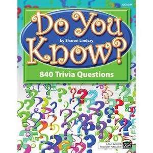  S&S Worldwide Do You Know? Trivia Book