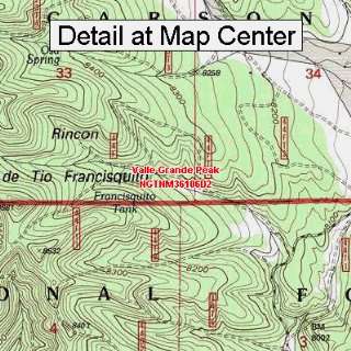  USGS Topographic Quadrangle Map   Valle Grande Peak, New 
