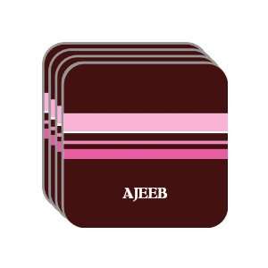 Personal Name Gift   AJEEB Set of 4 Mini Mousepad Coasters (pink 