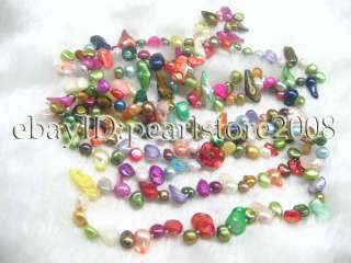 wholesale 4 strands 60 mix freshwater pearl necklace  