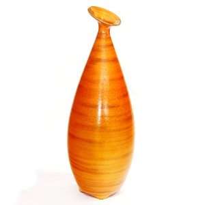  EXP Handmade Ceramic Spun Bamboo Style Flower Vase / Table 