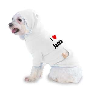 I Love/Heart Jamie Hooded T Shirt for Dog or Cat X Small 