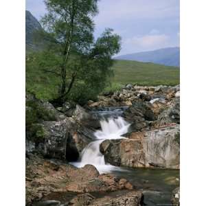 Waterfall, Glen Etive, Highland Region, Scotland, United Kingdom 