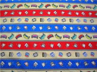 New Route 66 Fabric Remnant 30 x 44 Coffee Corvette Cars  
