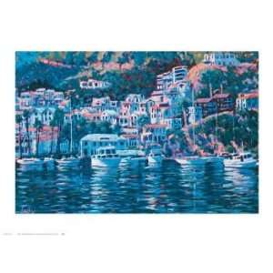  Harbor Reflections by John Cosby. Size 30.00 X 20.00 Art 