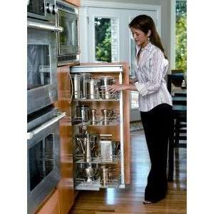    15 Full Extension Pull Out Pantry System, Chrome