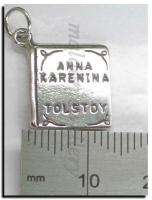 Anna Karenina by Tolstoy Book sterling silver charm .925 x 1 DKC47499 