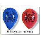 Balloons 12 Latex 6Ct Happy Birthday Blue