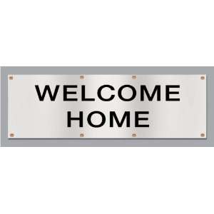  2x4 Welcome Home Text Vinyl Banner by Signsinasnap 