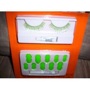  Eyelashes & Nails/Halloween Neon Fake Lashes/Fake nails 