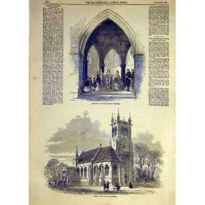  1858 Baptistry Escrick Church Yorkshire Print