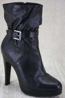 Michael Kors Veronica Black Leather Ankle Boots 7  