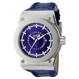  Mens Akula GMT Blue Dial Blue Leather