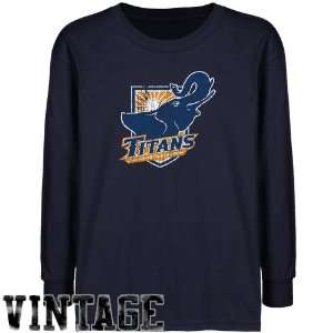  Cal State Fullerton Titans Youth Navy Blue Distressed Logo 
