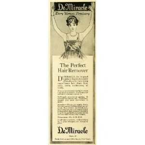 1919 Ad DeMiracle Liquid Hair Removal Depilatory NY Unwanted Body Hair 