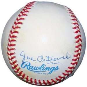 Joe Ostrowski Autographed Baseball   Official AL 1950 52 