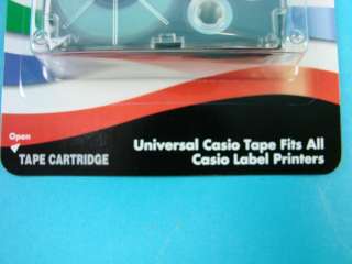 Casio 12mm 1/2 EZ Label It Tape Cartridge Clear Tape/Black Ink KL 
