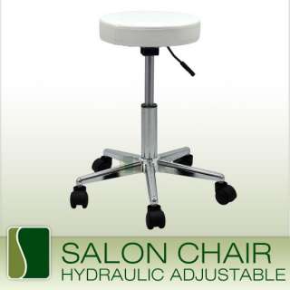 WHITE Hydraulic Stool Chair Facial Salon TATTOO Beauty Mobile Salon 