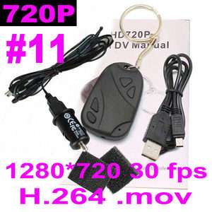 HD 5MP #11 720P MINI CAR KEY 808 KEYCHAIN DVR CAMERA H.264 .MOV #11 