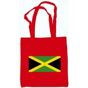  Jamaica Jamaican Flag Tote Bag Red 