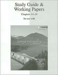 Study Guide & Working Papers Chapters 14 24 to accompany College 