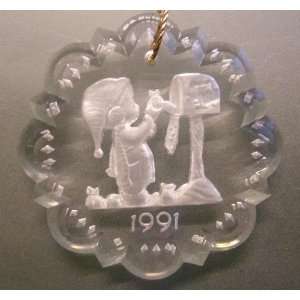 The Enesco Prescious Moments Collection   Lead Crystal Dated Ornament 