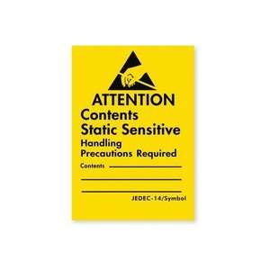  3M ALABEL   3M ESD Warning Labels Attention Labels, 500 