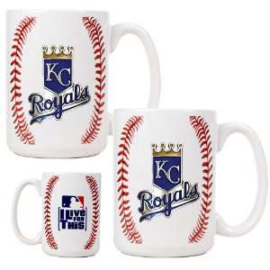  Kansas City Royals MLB 2pc Ceramic Gameball Mug Set 