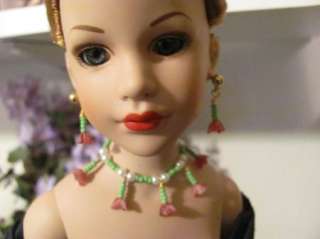 Jewelry Set Gene Marshall Tonner Tyler Madra Doll Pink Flower Necklace 