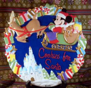 Disney 10 Cookies for Santa Christmas Plate  