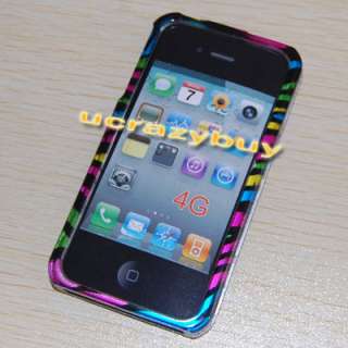New Colorful Zebra Cover Skin Case For Apple iPhone 4 G 4G 4th Gen 4GS 