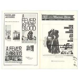  Fever In The Blood Original Movie Poster, 11 x 17 (1961 