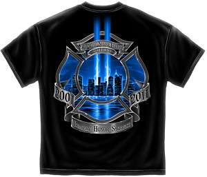11 10 YEAR FIREFIGHTER TRIBUTE TSHIRT FF2070  