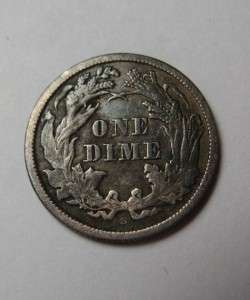 1865 S Seated Liberty Dime *XF* Tough Civil War Date  